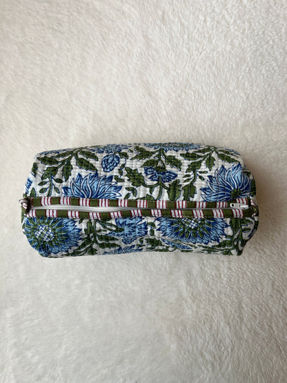 Blue Floral-1 – Tote & 3 Pouch Set