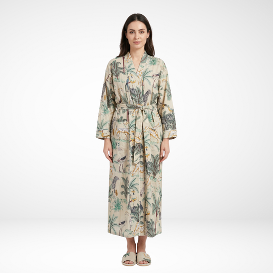 Beige Safari – Women’s Cotton Kimono