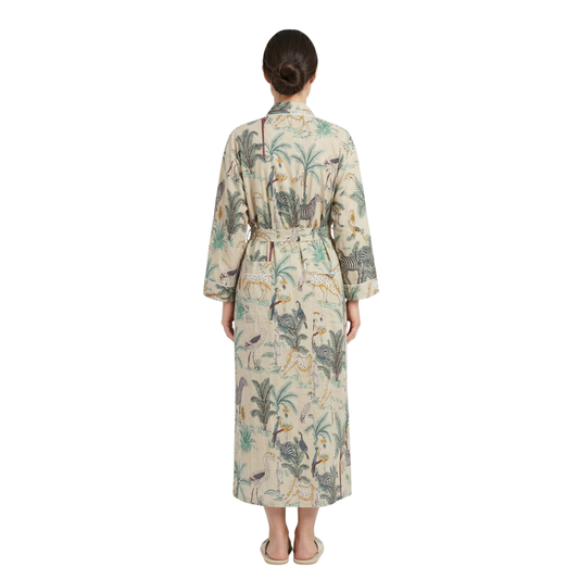 Beige Safari – Women’s Cotton Kimono