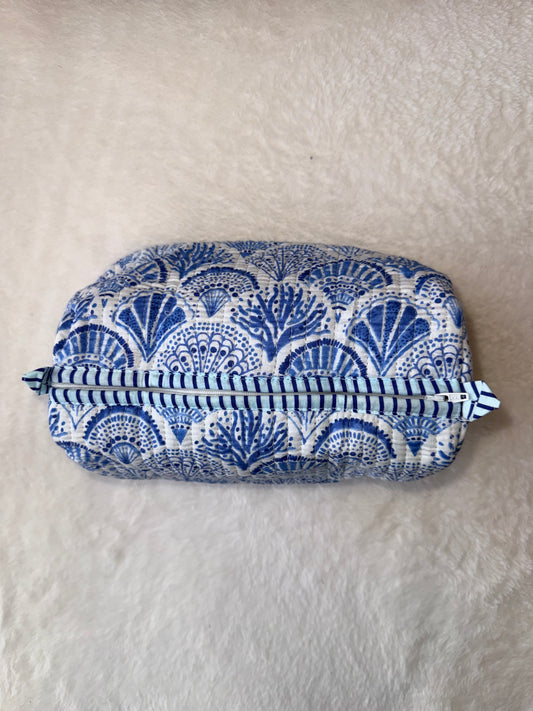 Blue Shell – Quilted Utility Pouch