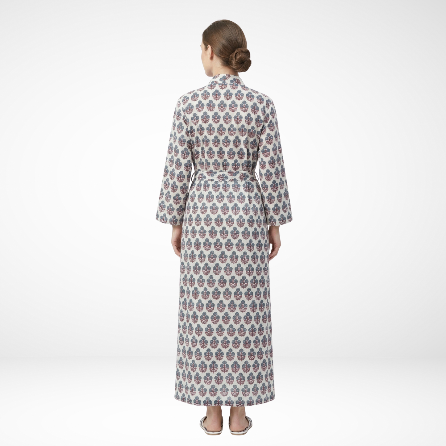 Mini Floral White Whisper – Women’s Cotton Kimono