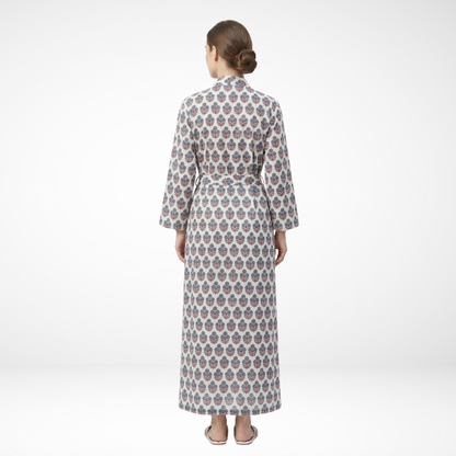 Mini Floral White Whisper – Women’s Cotton Kimono