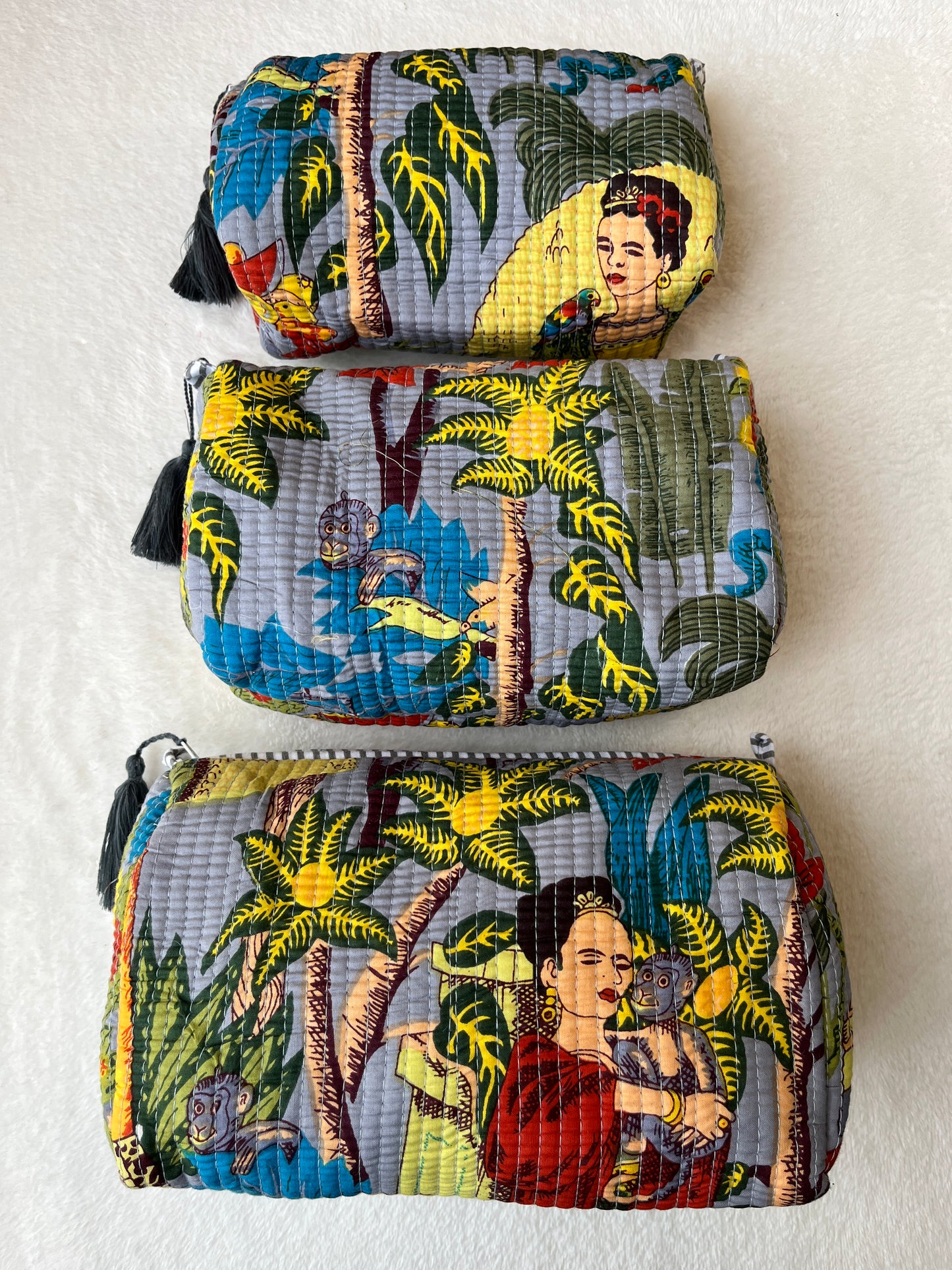 Grey Farida  – Utility Pouch Pack of 3
