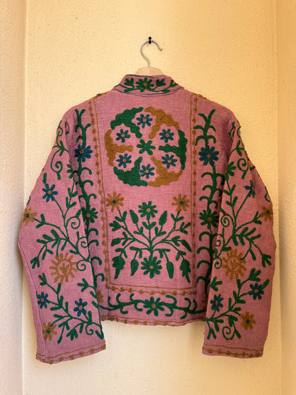 Women's Cotter Suzani Reversible Jacket – Artistic Embroidered Statement Jacket