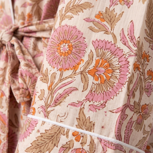 White Floral Blossom – Women’s Cotton Kimono