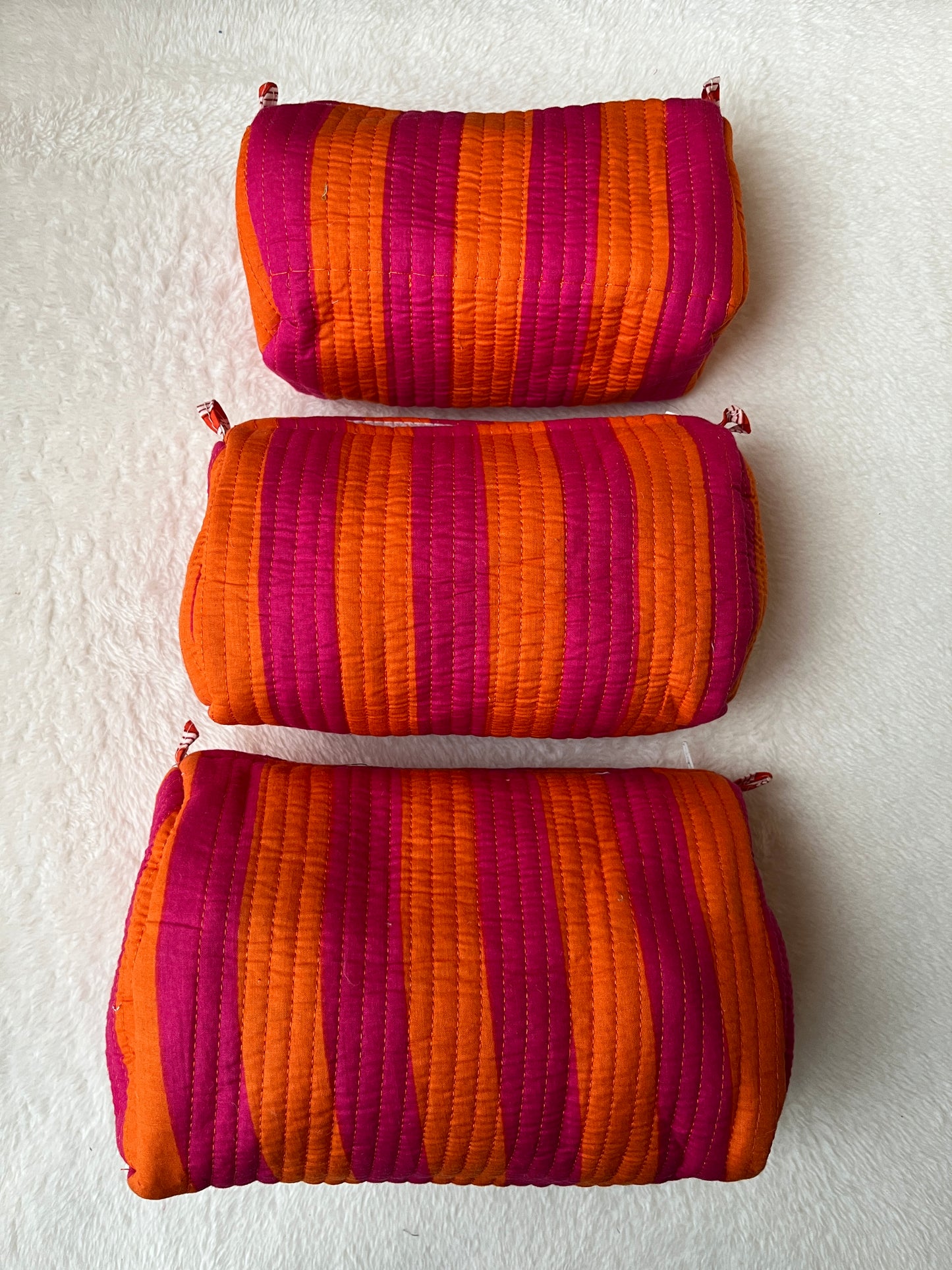 Orange Pink Stripes – Utility Pouch Pack of 3