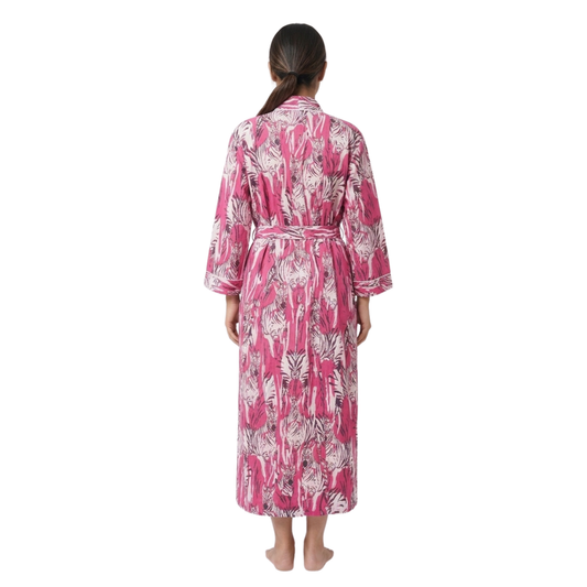 Pink Zebra Riot – Women’s Cotton Kimono