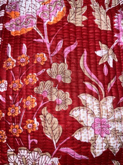 Red Floral – Tote & 3 Pouch Set