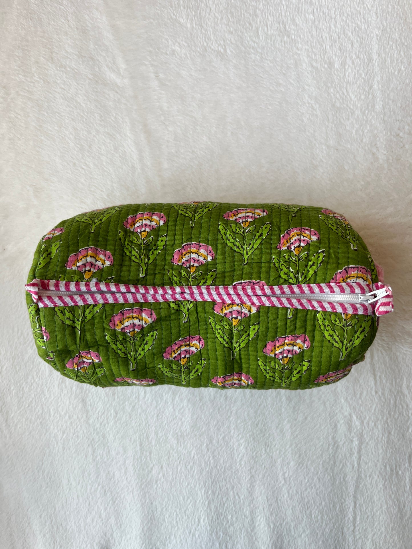 Green Pink Floral – Utility Pouch Pack of 3