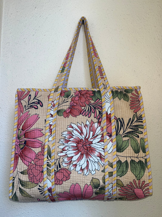 Beige Bloom – Muse Tote Bag 16X16
