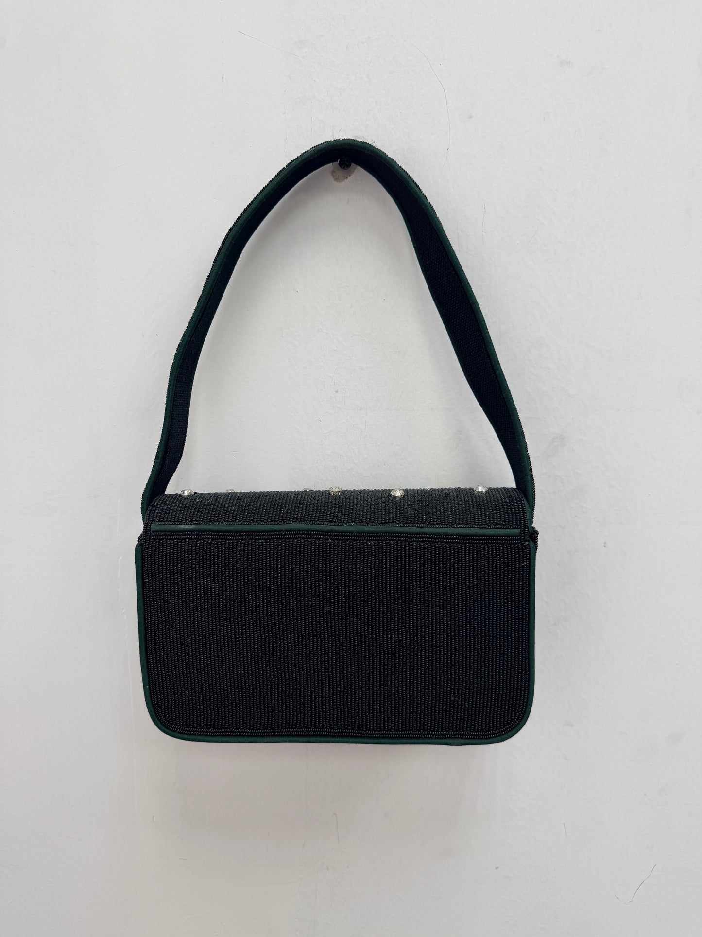 Chic Mini Bag – Black Paradise Beaded Bag