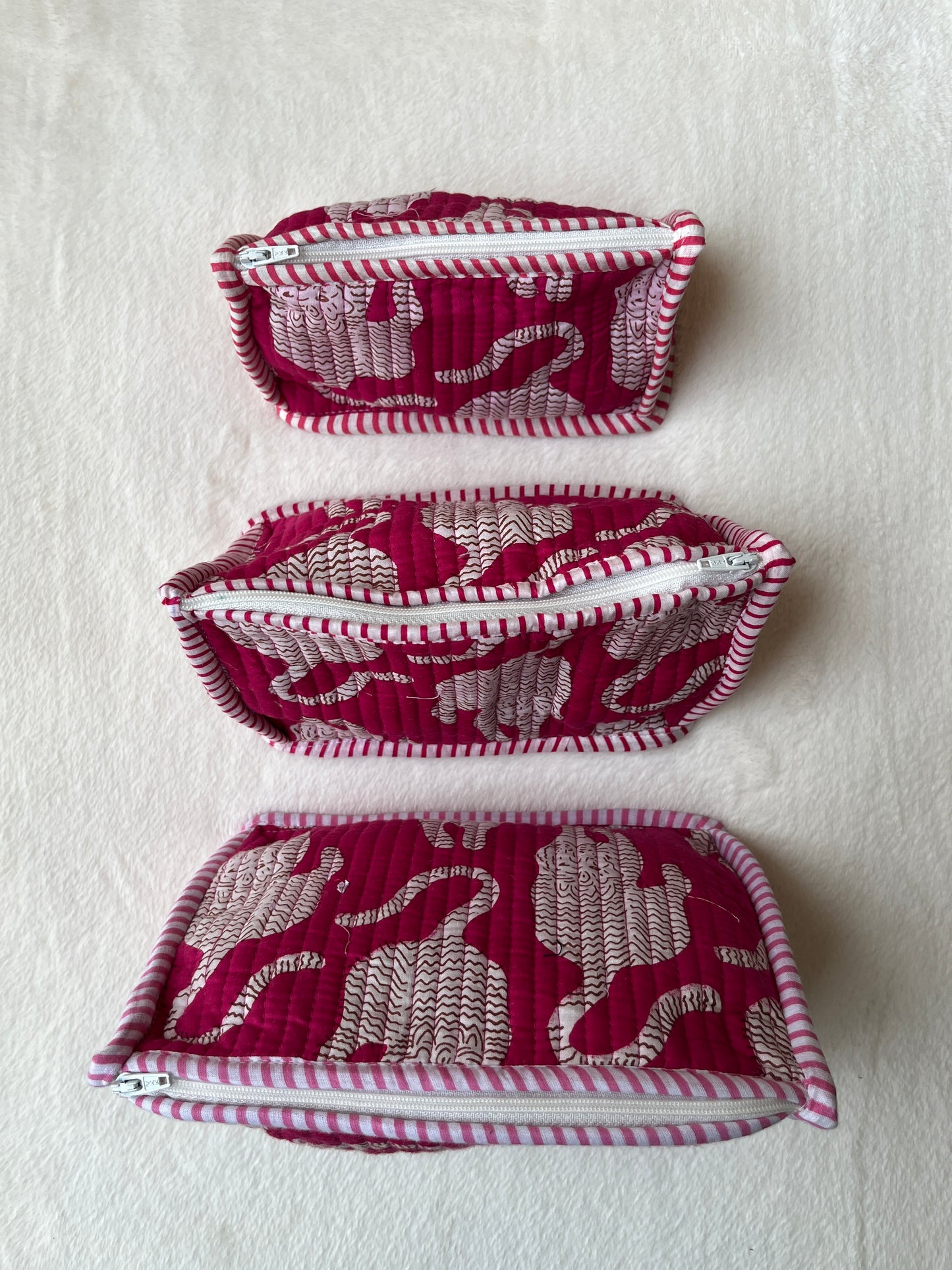 Pink Tiger Pyramid – Utility Pouch Pack of 3