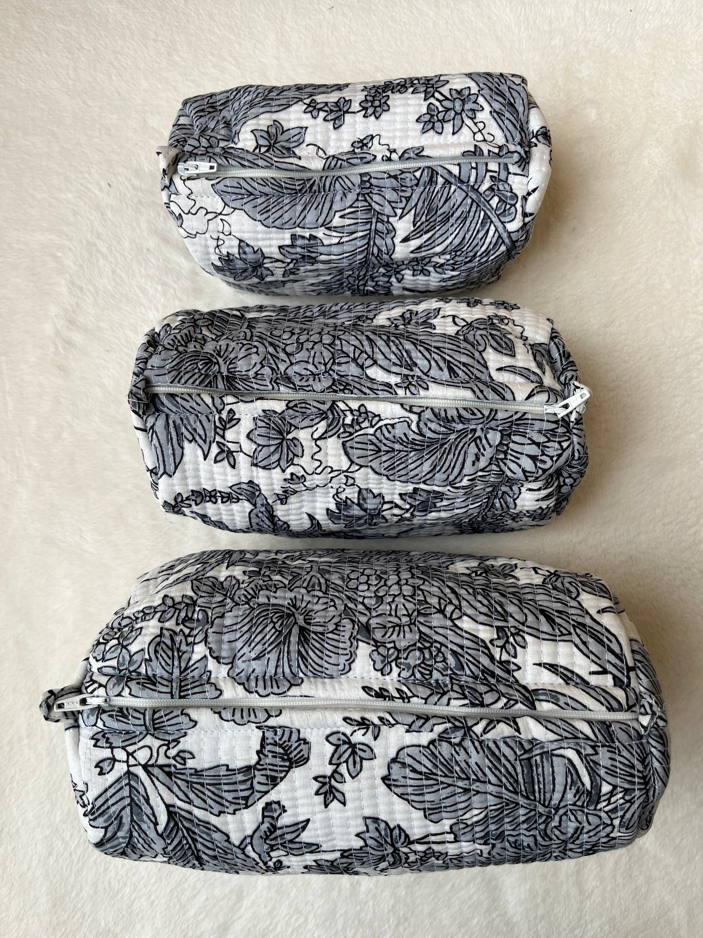 Black Floral-2 – Utility Pouch Pack of 3