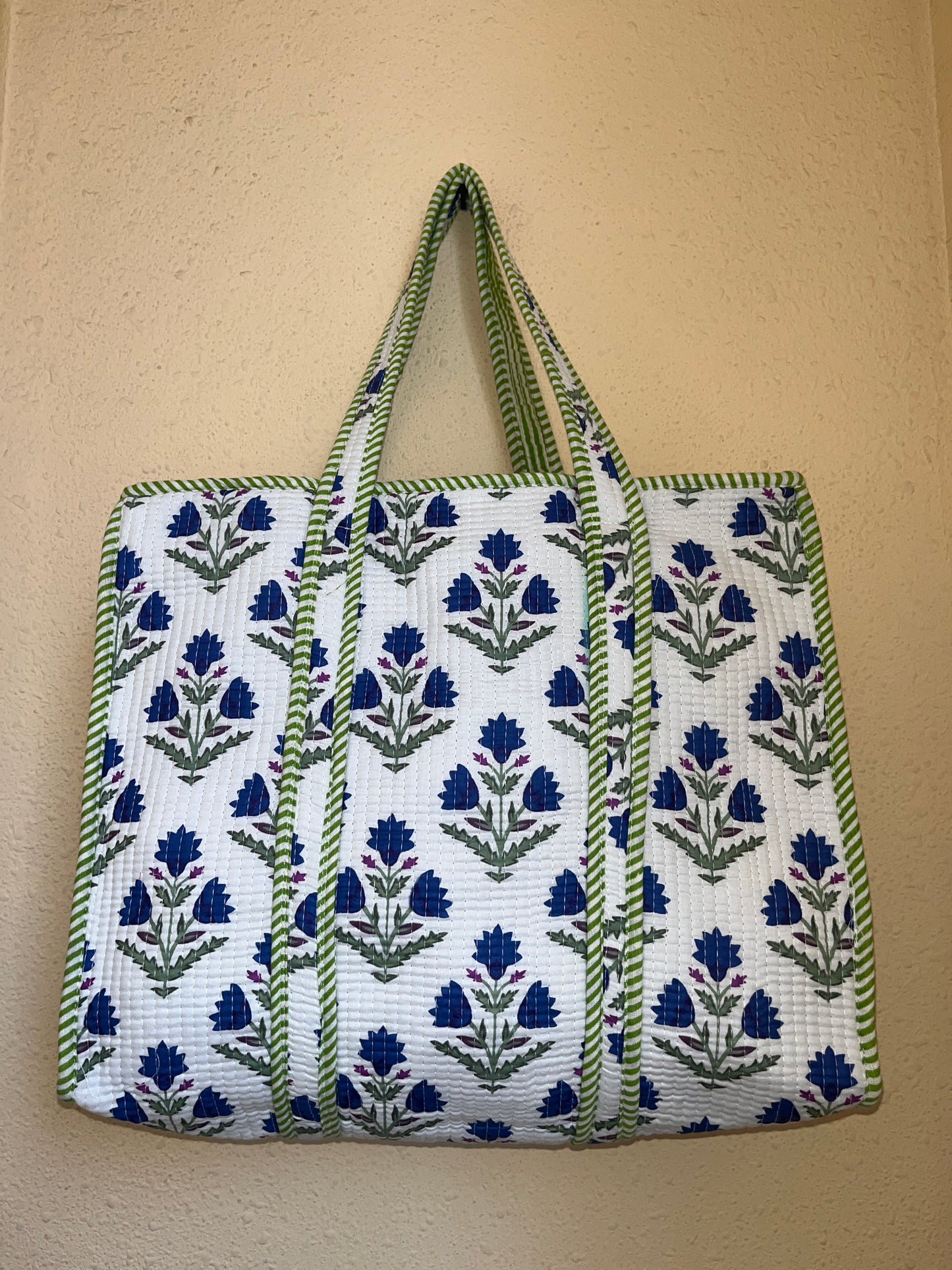 Azure Blue Bloom – Muse Tote Bag 16X16