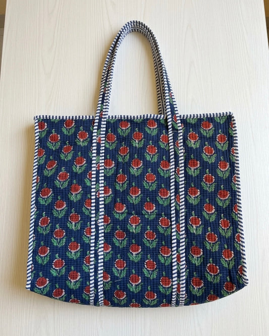 Black Midnight Bloom – Wander Tote Bag 18x18