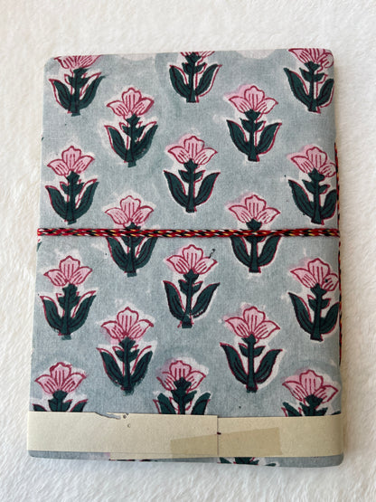 White Pink floral-1 – Handcrafted Journal