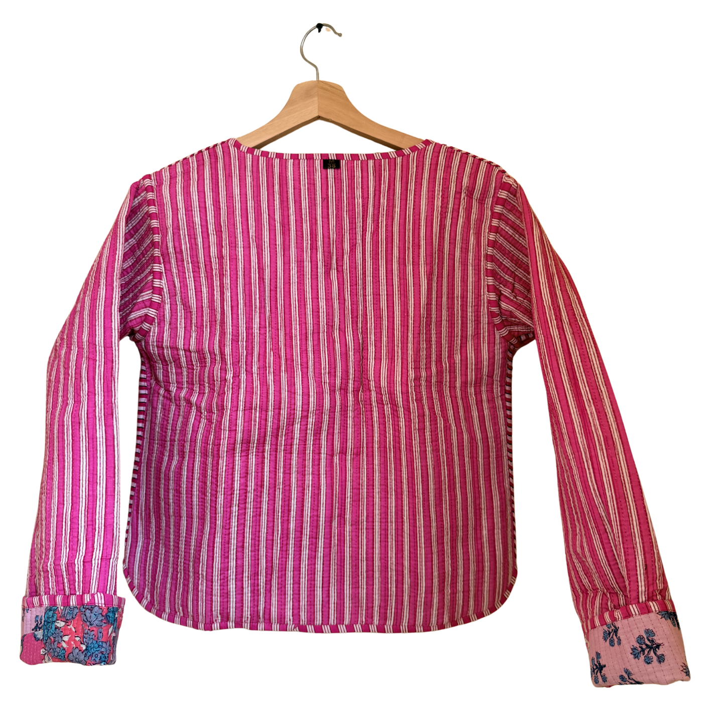 Candy Pink – Patchwork Cotton Quilted Reversible Jacket
