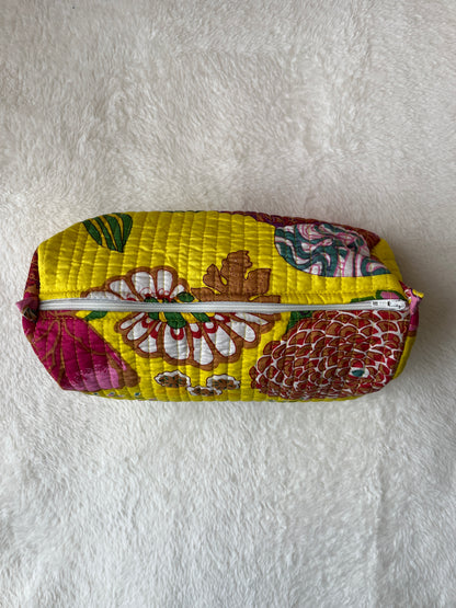 Yellow floral – Utility Pouch Pack of 3