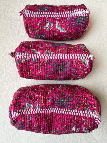 Pink Floral – Utility Pouch Pack of 3