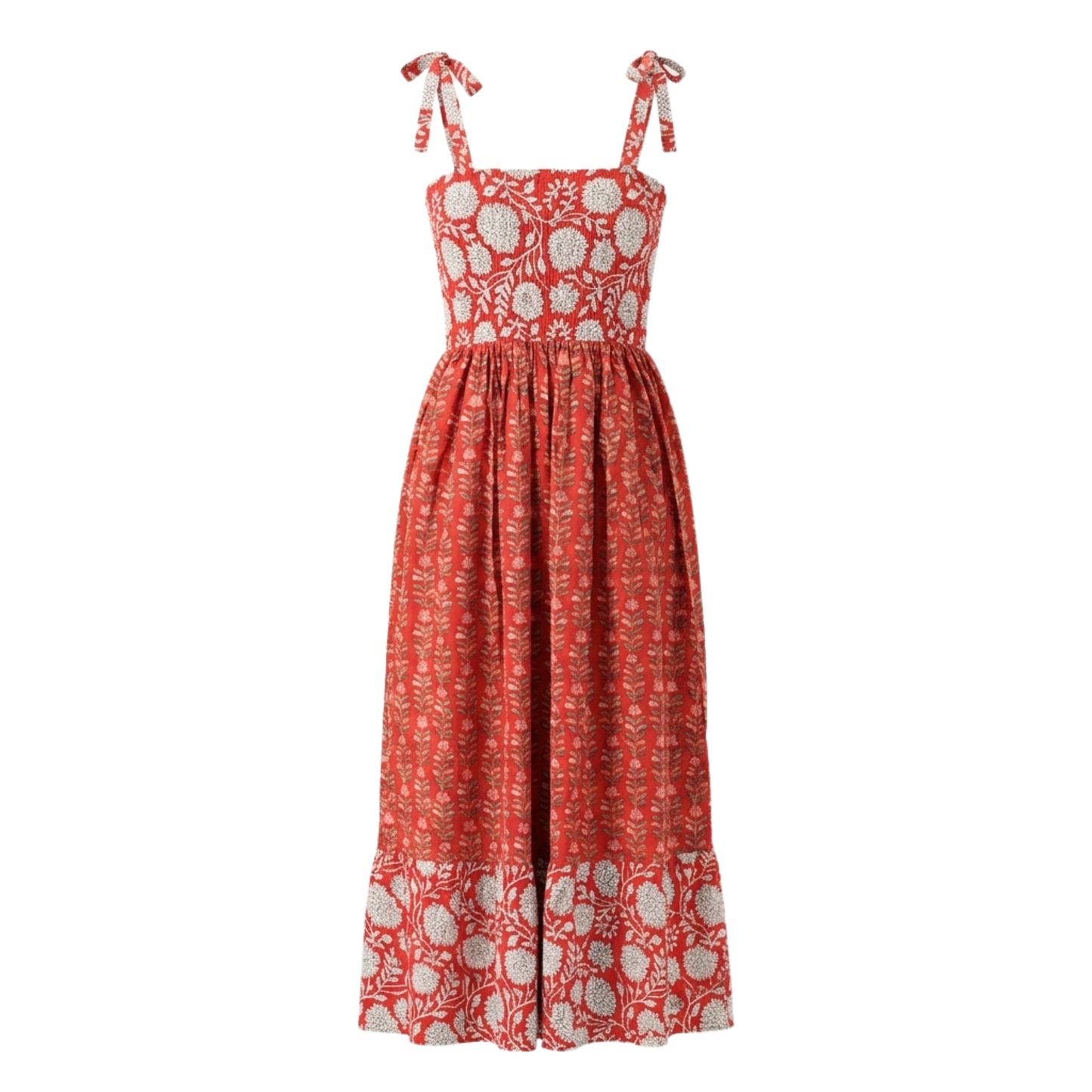 Scarlet Bloom – Red Floral Luxe Dress