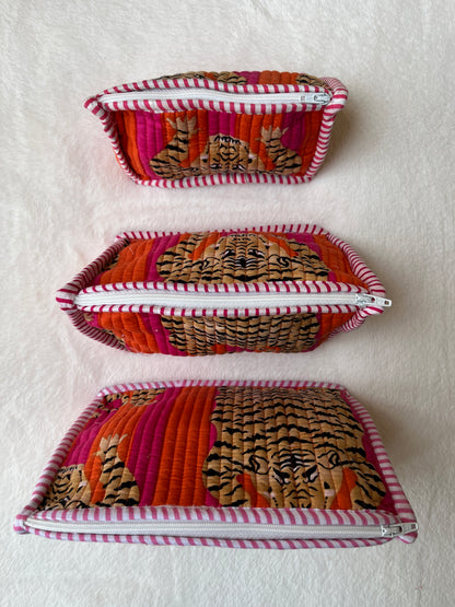 Orange Tiger Pyramid – Utility Pouch Pack of 3