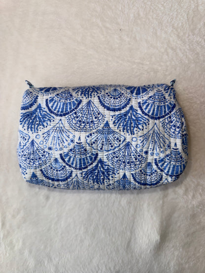 Blue Shell – Quilted Utility Pouch