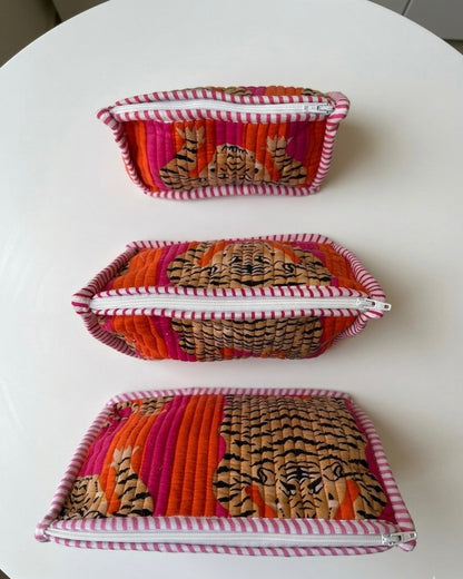 Orange Tiger Pyramid – Utility Pouch Pack of 3