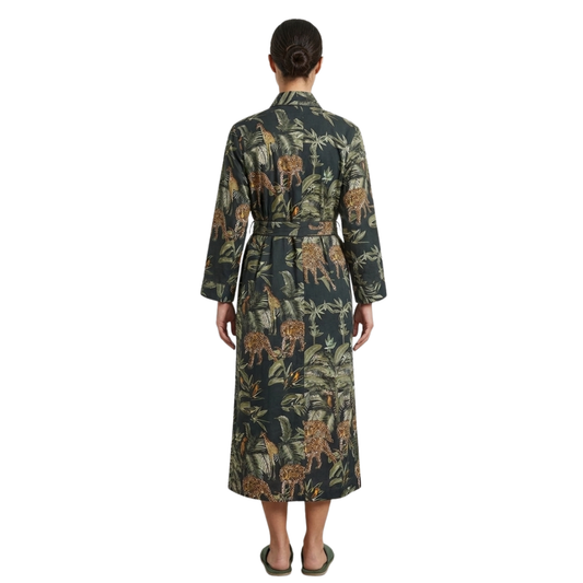 Black Jungle Muse – Women’s Cotton Kimono