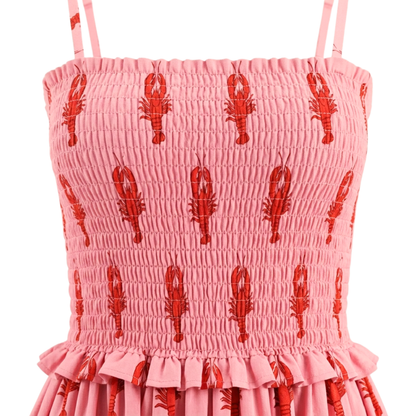 Lobster Love – Pink Coastal Luxe Dress
