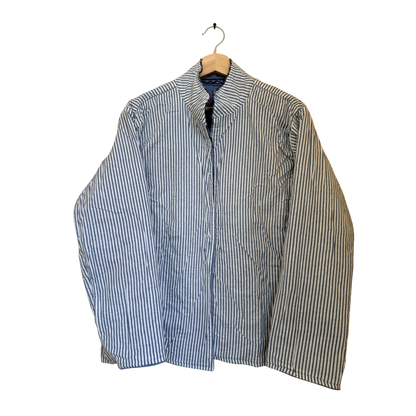 Women’s Ocean Petal Blue Suzani Reversible Cotton Jacket – Artistic Embroidered Statement Jacket