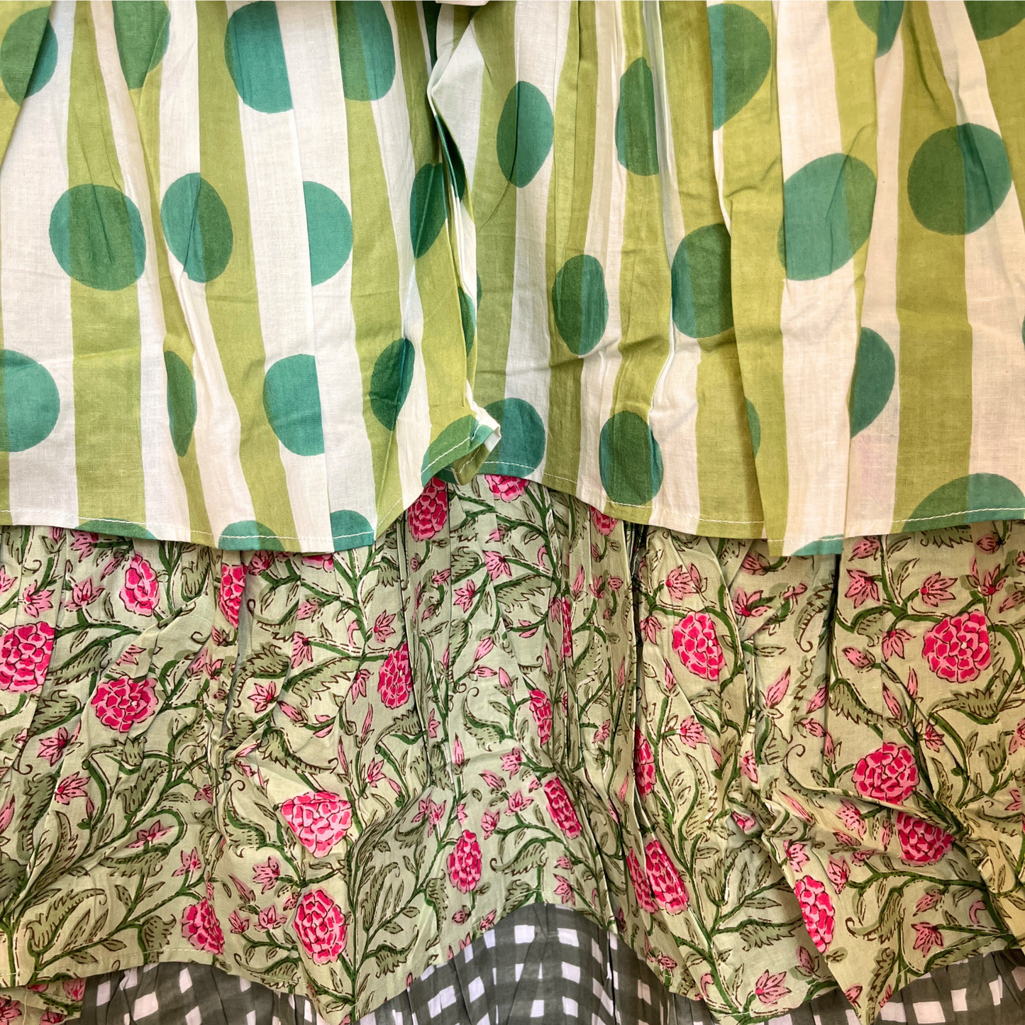 Emerald Frill – Green Floral Luxe Dress