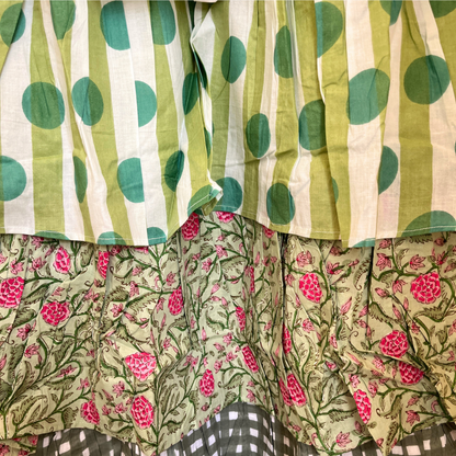 Emerald Frill – Green Floral Luxe Dress