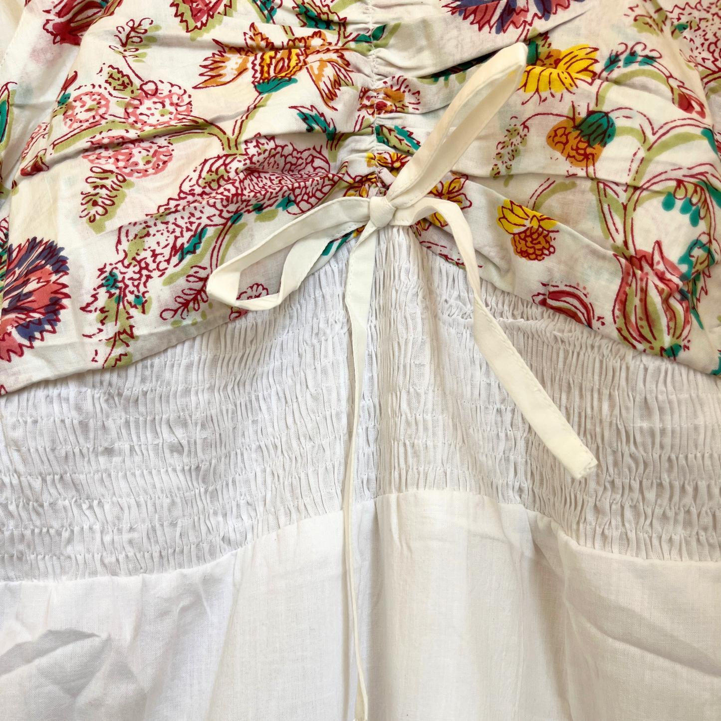 Ivory Bloom – White Floral Luxe Dress