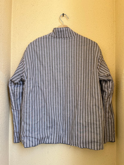Women's Grey Suzani Reversible Jacket – Artistic Embroidered Statement Jacket