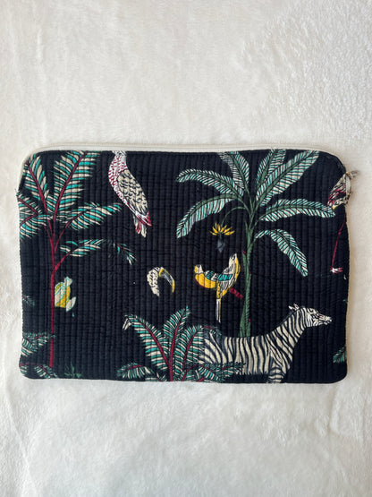Black Safari –Quilted Laptop Bag