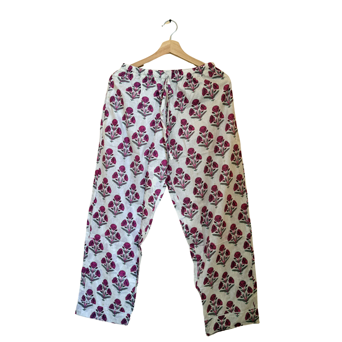 Women’s Mini Red Floral Print Cotton Night Suit Set -Elegant Two Piece Pajama Set