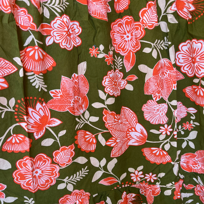 Emerald Garden – Green Floral Luxe Dress