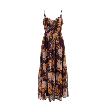 Noir Bloom – Black Floral Luxe Dress