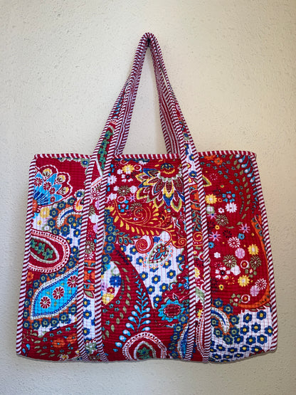 Crimson Red Bloom – Muse Tote Bag 16X16