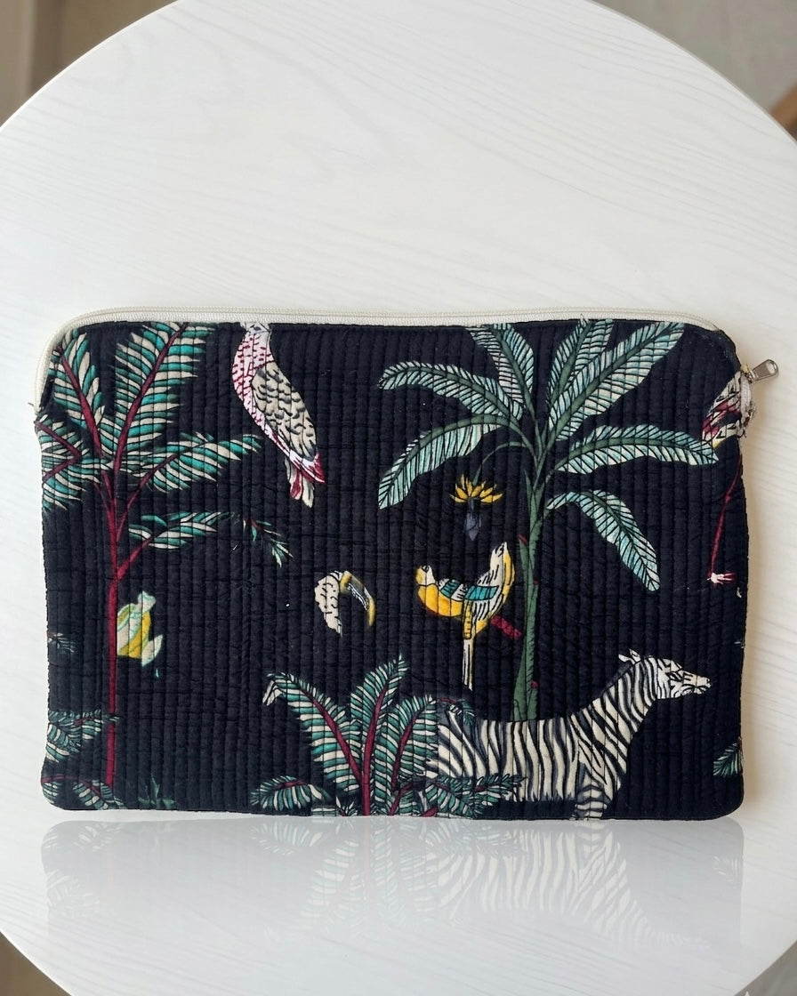 Black Safari –Quilted Laptop Bag