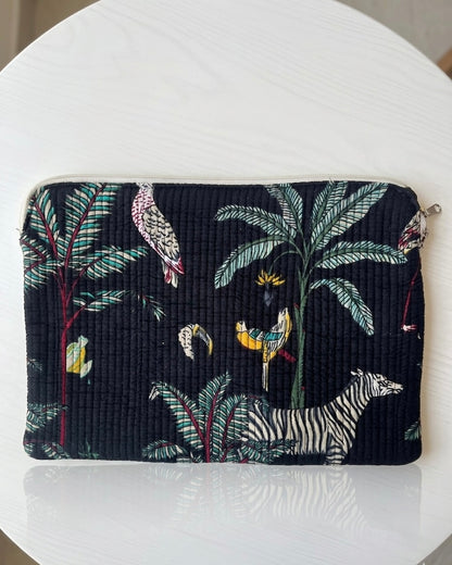 Black Safari –Quilted Laptop Bag