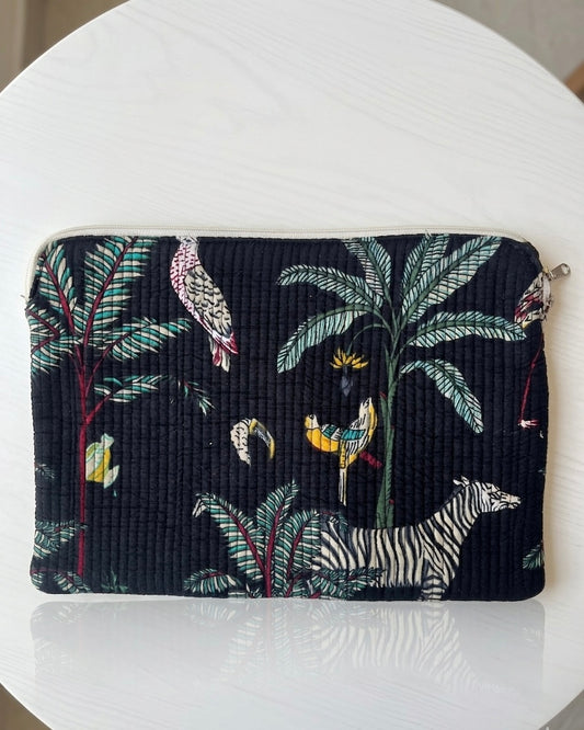 Black Safari –Quilted Laptop Bag