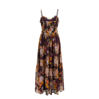 Noir Bloom – Black Floral Luxe Dress