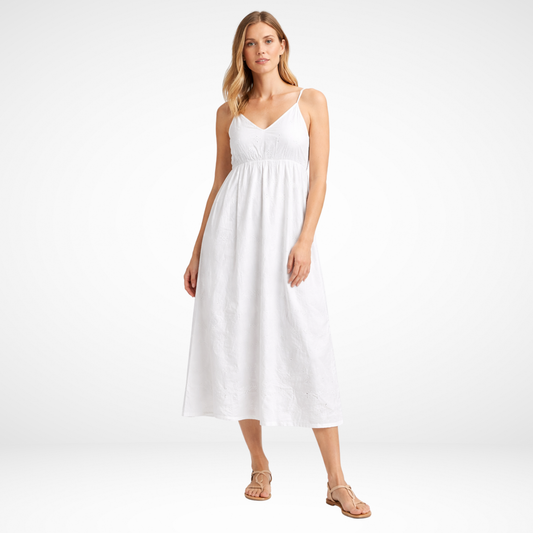 Lily Muse – White Eyelet Luxe Dress