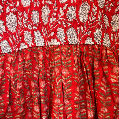 Scarlet Bloom – Red Floral Luxe Dress