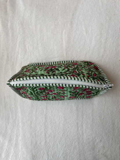 Green floral Pyramid – Utility Pouch Pack of 3