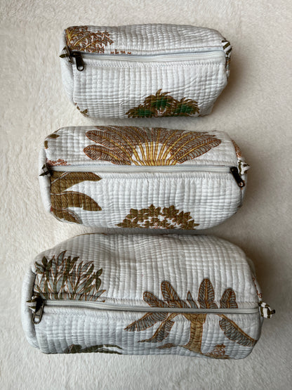 White palm tree – Utility Pouch Pack of 3