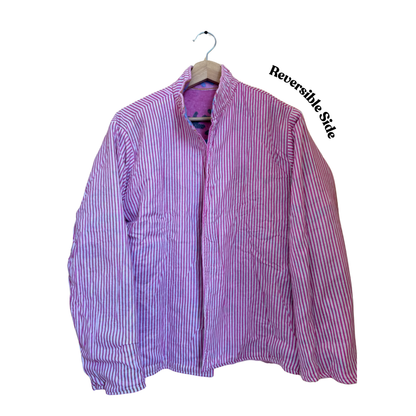 Women's Pink Bloom Suzani Reversible Velvet Jacket – Artistic Embroidered Statement Jacket