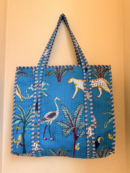 Teal Safari – Wander Tote Bag 18x18