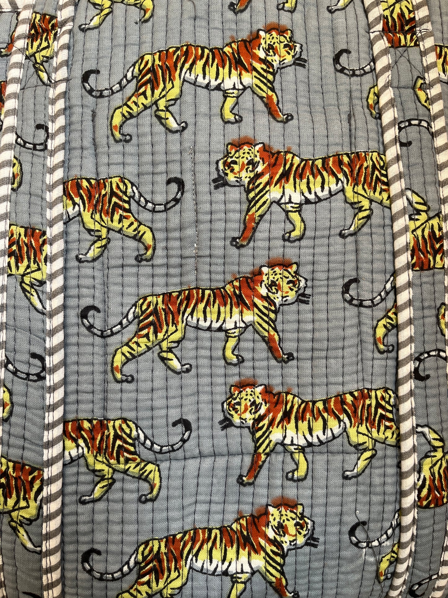 Grey tiger Mini Tote Bag 15X15